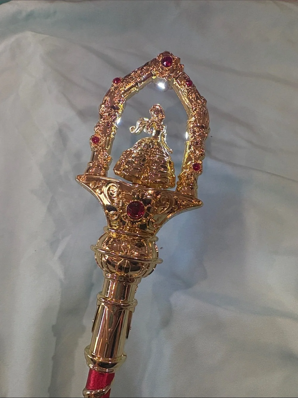 Disney Belle red and gold light up wand